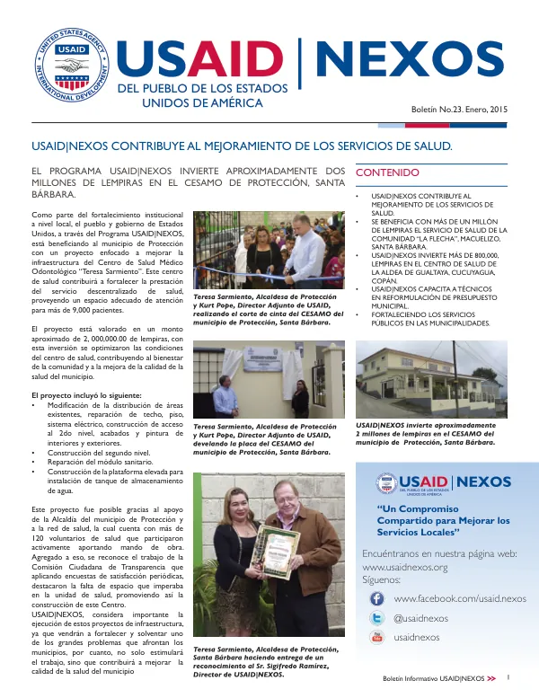 Boletín Informativo USAID|NEXOS