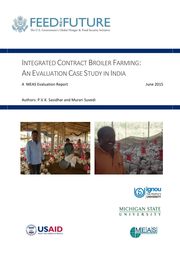 Integrated Contract Broiler Farming: An Evaluation Case Study in India