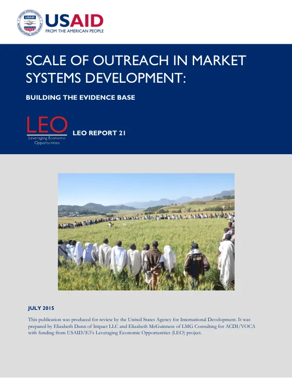 Jumpstarting Agribusiness Markets: Leveraging Economic Opportunities (LEO) Report 21