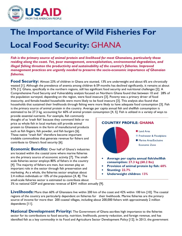 The Importance of Wild Fisheries For Local Food Security: GHANA