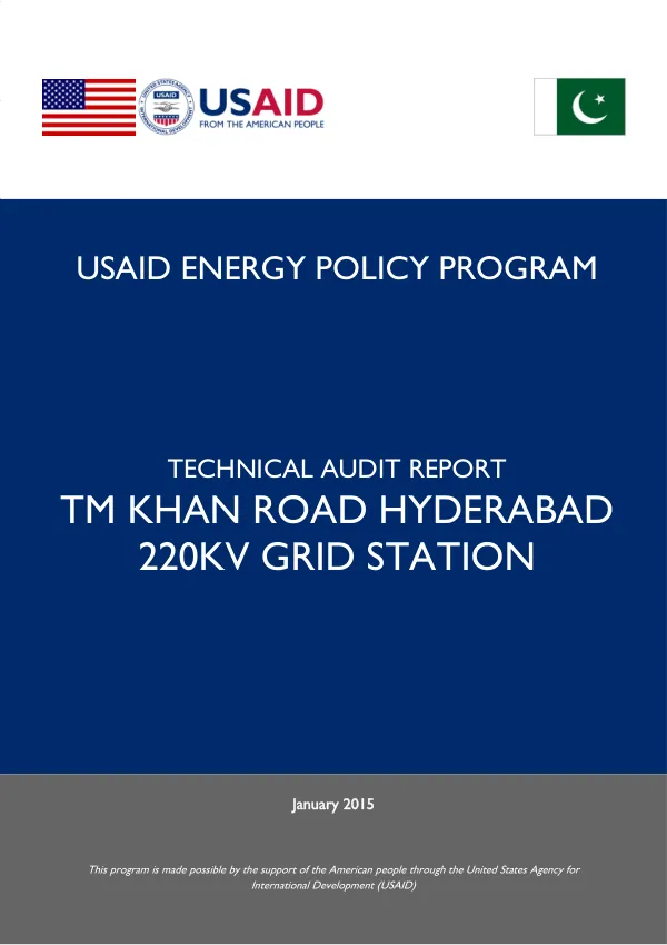 Technical Audit of TM Khan Road Hyderabad 220kV Grid Station