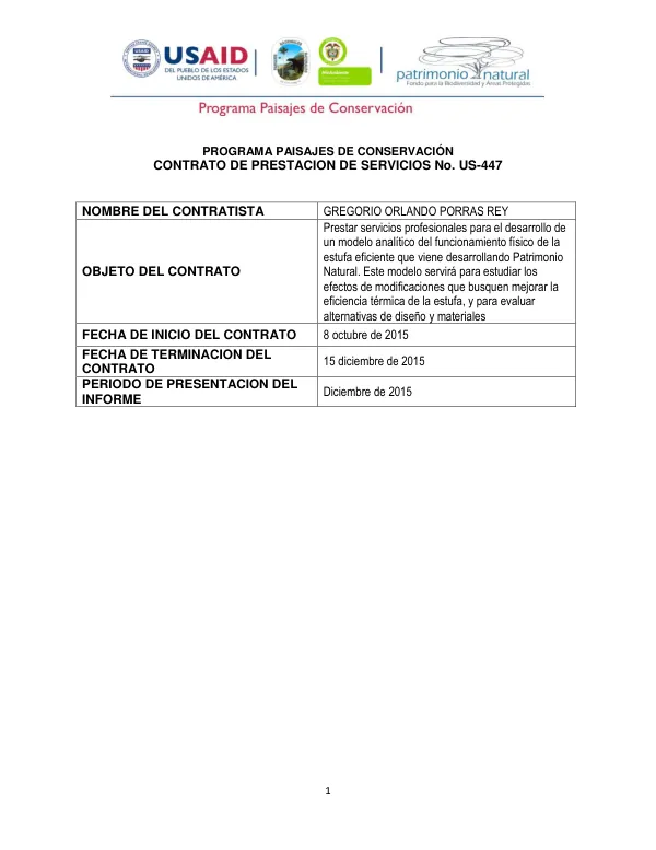 Mejoramiento del Desempeño de las Estufas Eficientes Mediante Análisis de Ingeniería