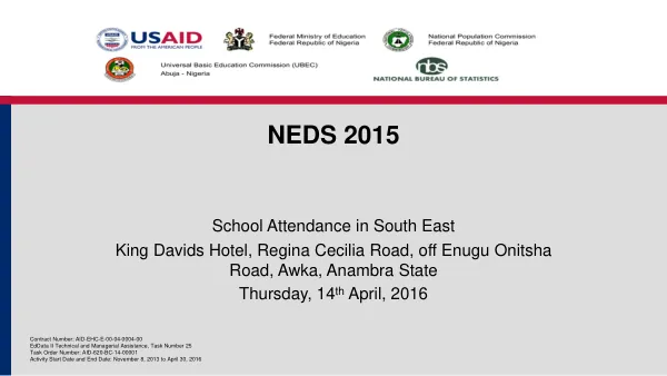 NEDS 2015 School Attendance in South East