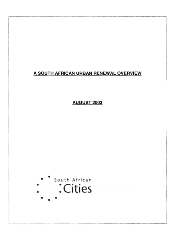 A South African urban renewal overview