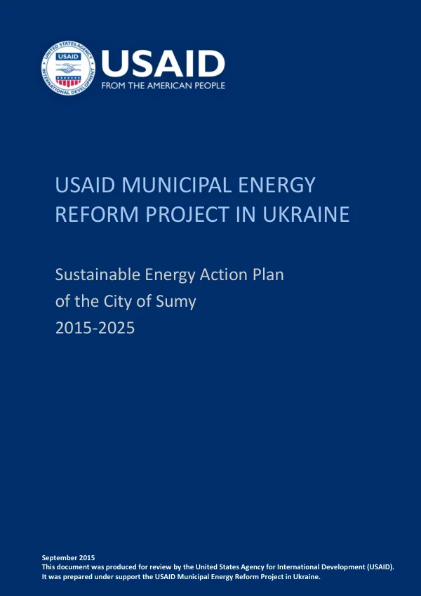 Sustainable Energy Action Plan of the City of Sumy 2015-2025