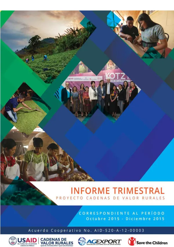 Informe trimestral correspondiente a Octubre a Diciembre 2015 del Proyecto Cadenas de Valor Rurales