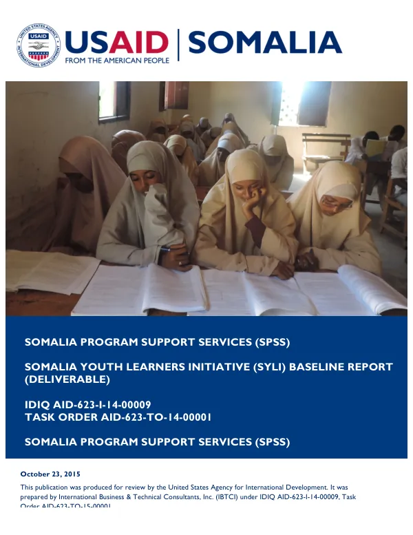 SOMALIA YOUTH LEARNERS INITIATIVE (SYLI) BASELINE REPORT (DELIVERABLE)