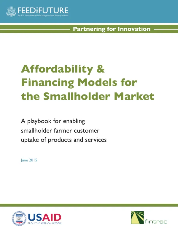 Affordability & Financing Models for the Smallholder Market