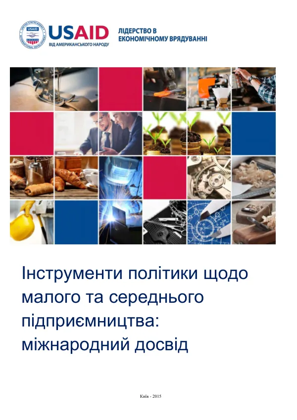 Інструменти політики щодо малого та середнього підприємництва: міжнародний досвід