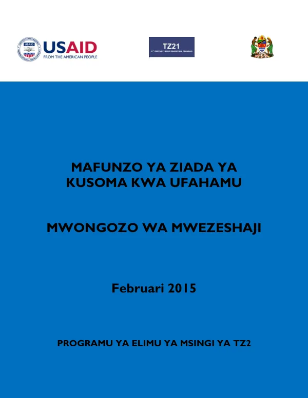 Mafunzo ya Ziada ya Kusoma kwa Ufahamu
