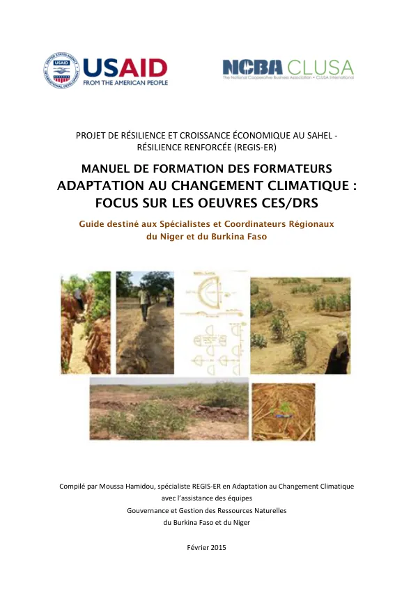 Formation des formateurs : Adaptation au Changement Climatique - FOCUS CES/DRS