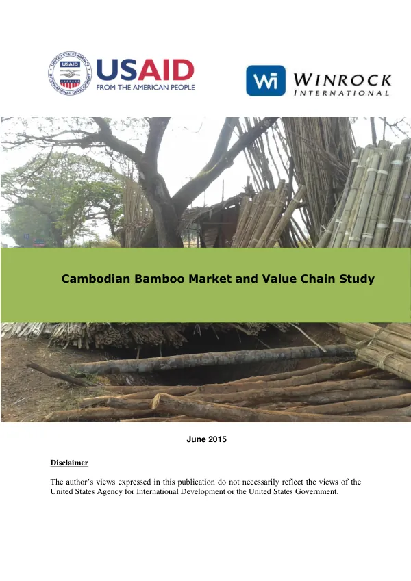 Cambodian Bamboo Market and Value Chain Study