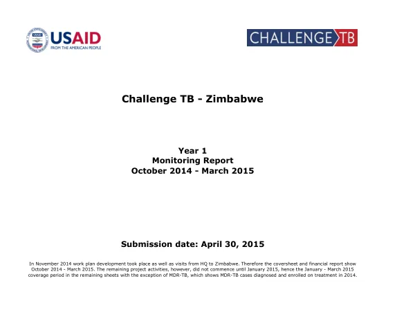 Challenge TB - Zimbabwe Year 1 Monitoring Report