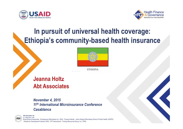 Ethiopia’s community-based health insurance