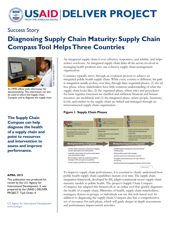 Diagnosing Supply Chain Maturity: Supply Chain Compass Tool Helps Three Countries