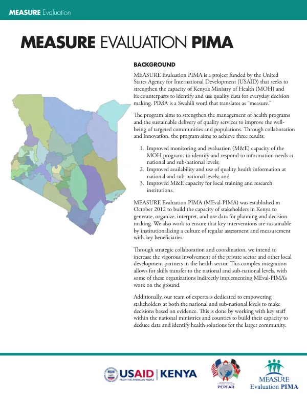 MEASURE Evaluation PIMA Factsheet