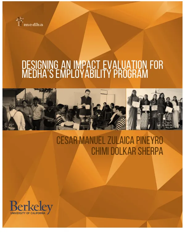Designing an Impact Evaluation for Medha's Employability Program