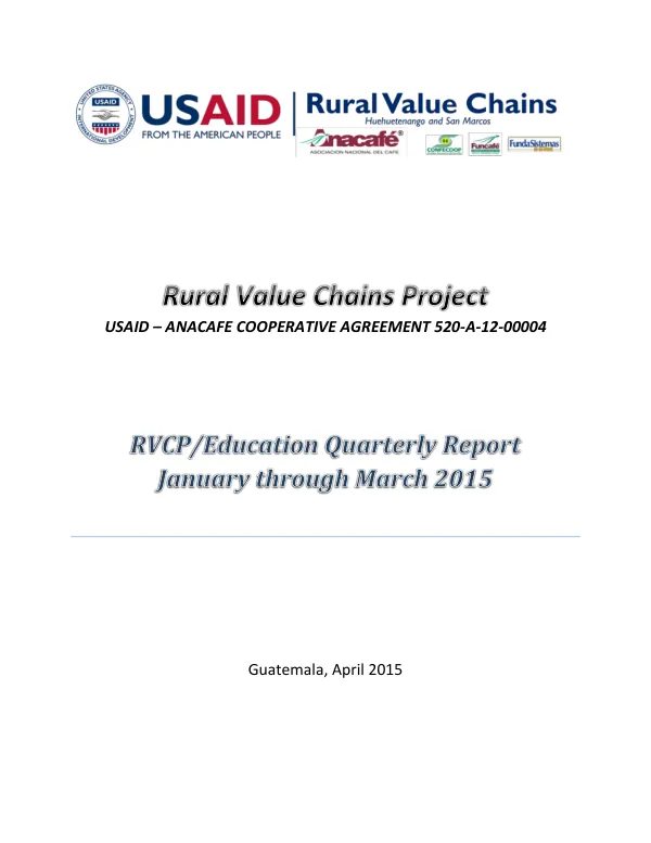 Informe Trimestral de Resultados: RVCP Education Component