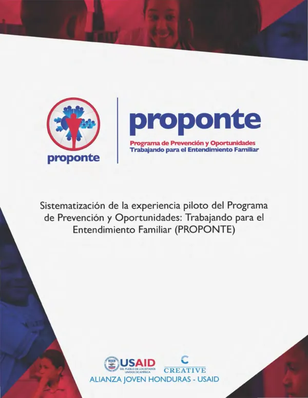 Sistematización de la experiencia piloto de PROPONTE