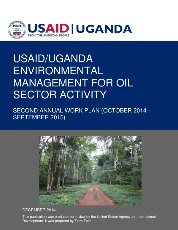 Environmental Management for Oil Sector – Second Annual Work Plan