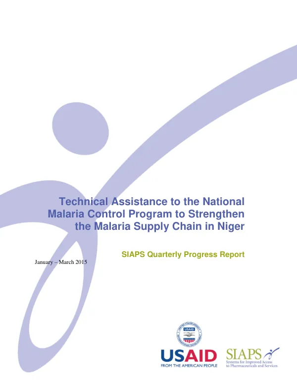 Technical Assistance to the National Malaria Control Program to Strengthen the Malaria Supply Chain in Niger