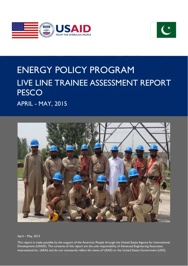 Live Line Trainee Assessment Report - PESCO, GEPCO, HESCO AND FESCO