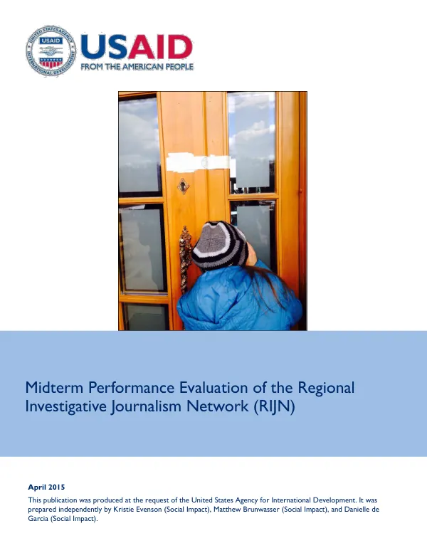 Midterm Performance Evaluation of the Regional Investigative Journalism Network (RIJN)
