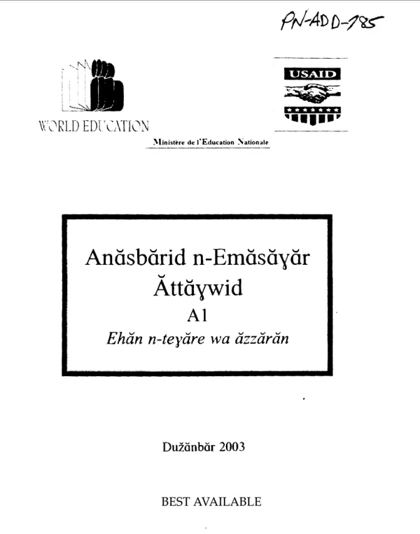 Teachers' guide level I (Tamacheque language)