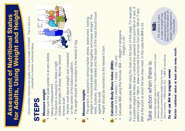 Assessment of Nutritional Status for Adults, Using Weight and Height