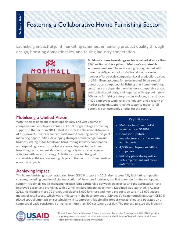 The Moldova Competitiveness Enhancement and Enterprise Development II (CEED II) project