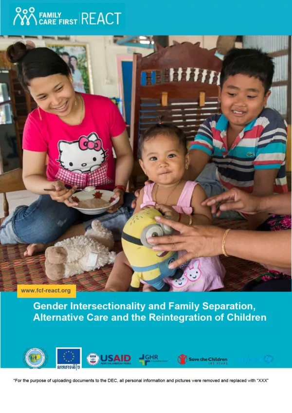 Gender Intersectionality and Family Separation, Alternative Care and the Reintegration of Children