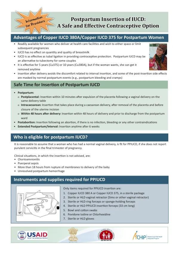 Postpartum Insertion of IUCD: A Safe and Effective Contraceptive Option