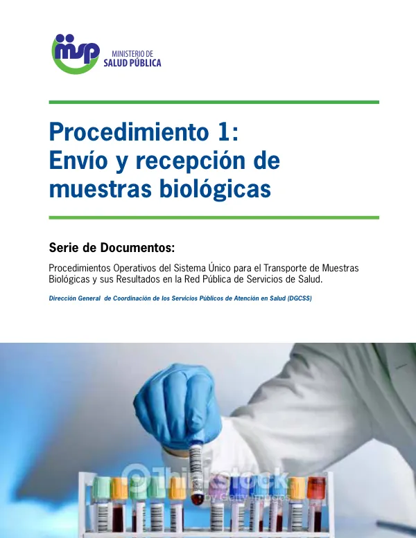 Procedimientos Operativos del Sistema Único para el Transporte de Muestras Biológicas y sus Resultados en la Red Pública de Servicios de Salud