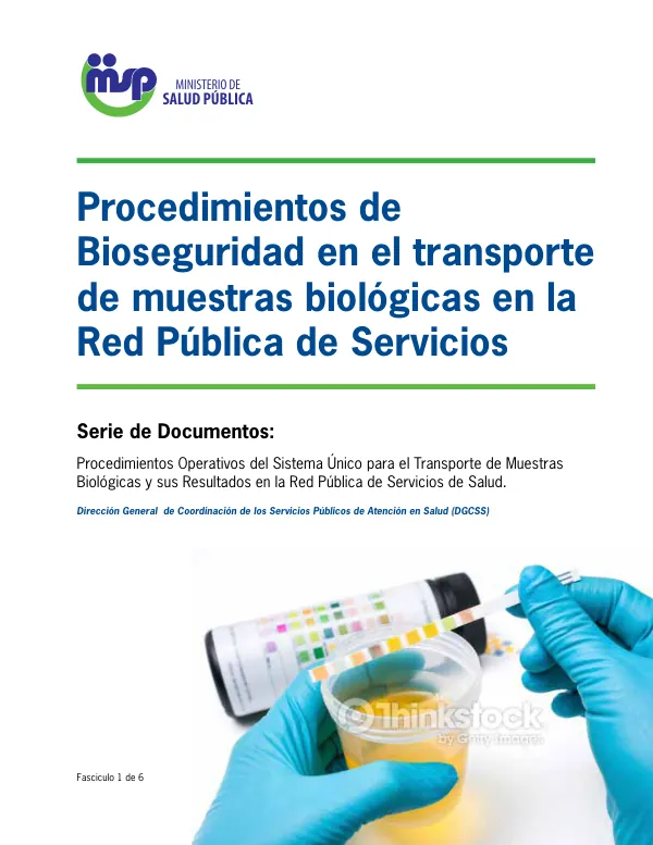 Procedimientos de Bioseguridad en el transporte de muestras biológicas en la Red Pública de Servicios
