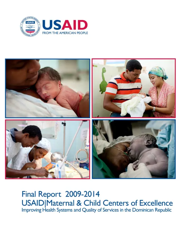 Final Report: Maternal & Child Centers of Excellence Project 2009-2014