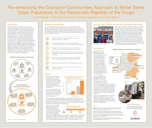 Re-envisioning the Champion Communities Approach to Better Serve Urban Populations in the Democratic Republic of the Congo
