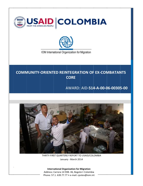 Community-Oriented Reintegration of Ex-Combatants - CORE