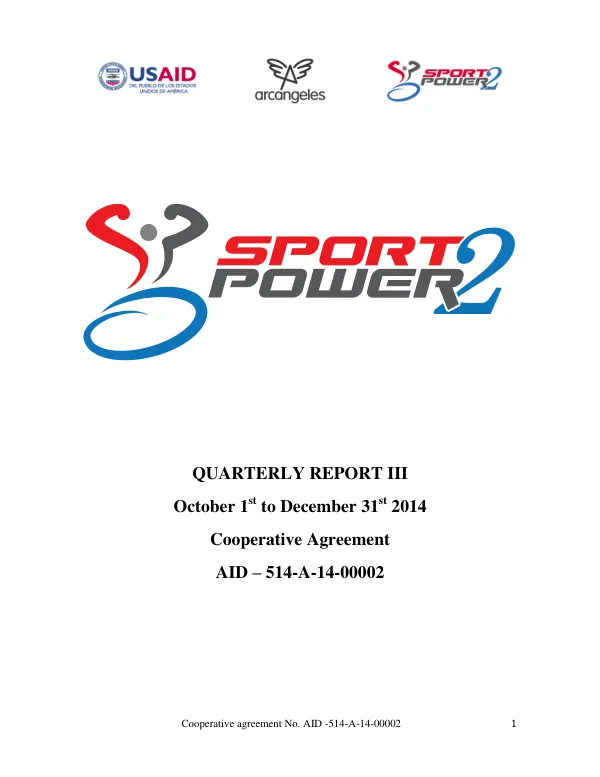 Quarterly Report III: October 1st to December 31st 2014