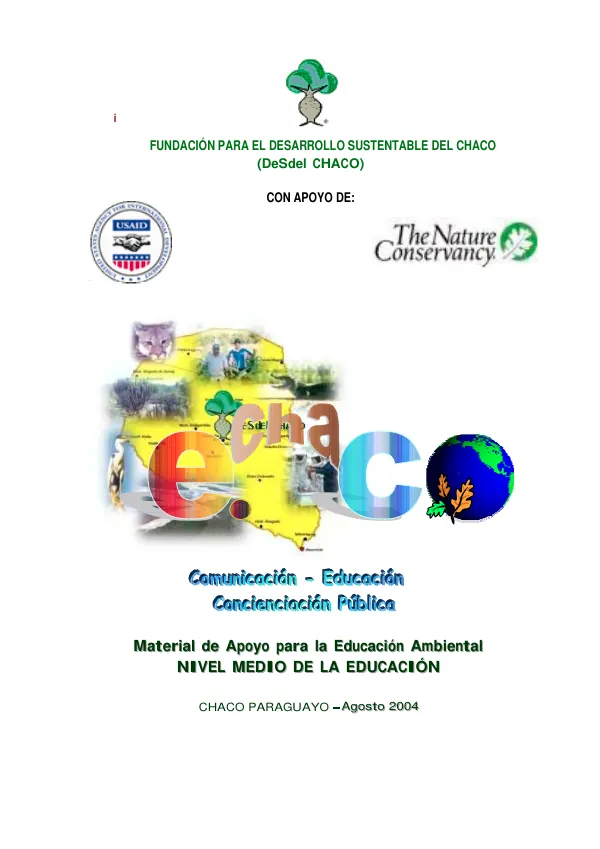 Material de apoyo para la educacion ambiental : nivel medio de la educacion