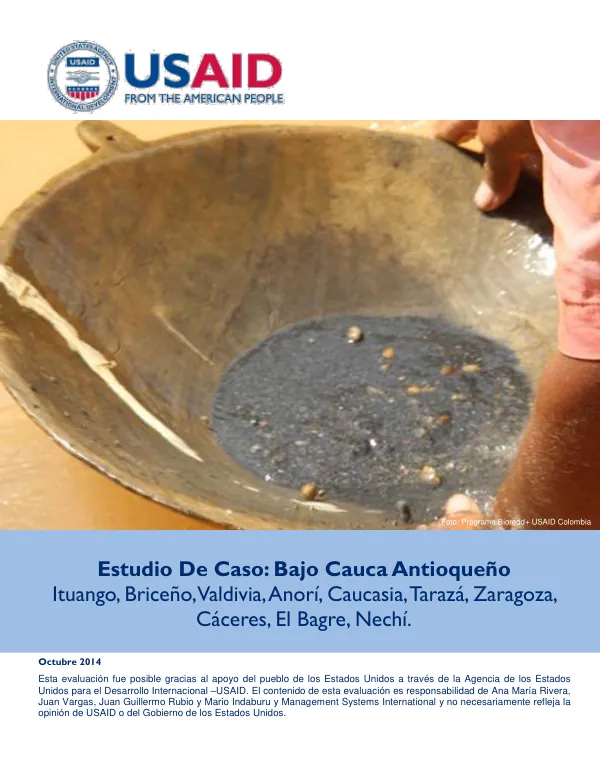 Estudio De Caso: El Bajo Cauca Antioqueño
