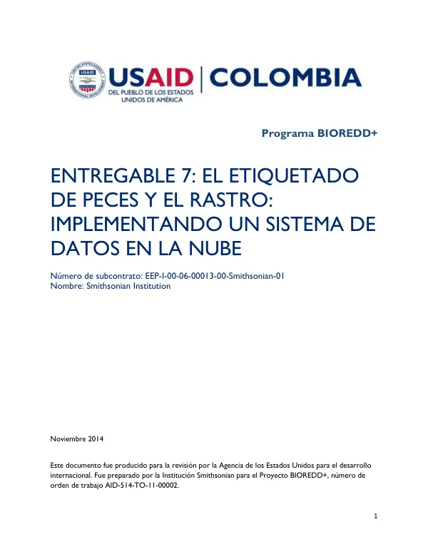 ENTREGABLE 7: EL ETIQUETADO DE PECES Y EL RASTRO: IMPLEMENTANDO UN SISTEMA DE DATOS EN LA NUBE