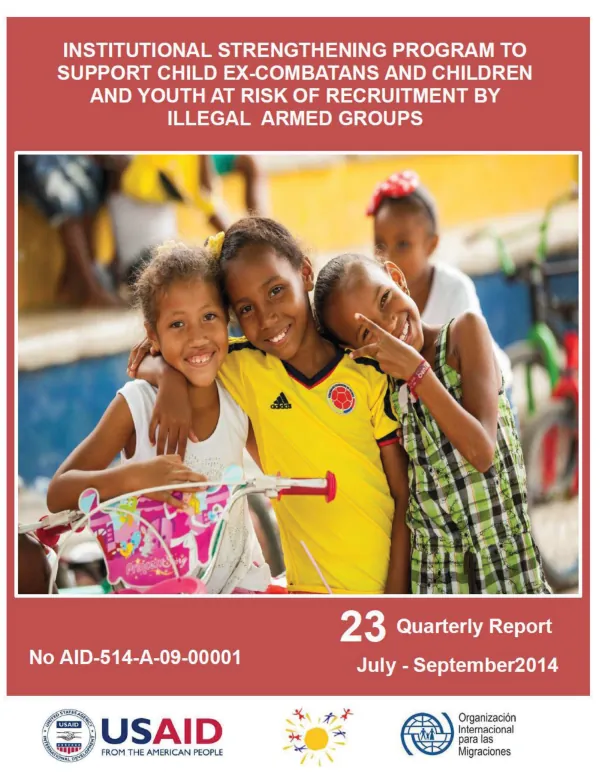 Disengaged Child Soldiers and Adolescents at Risk of Recruitment Program (CHS) Quarterly Report No. 23