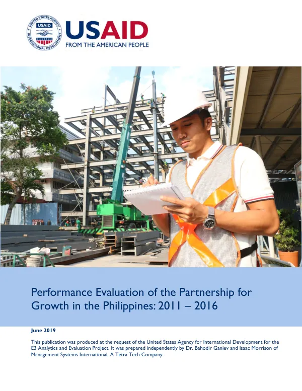Partnership for growth in the Philippines : 2011 - 2016 : evaluation report