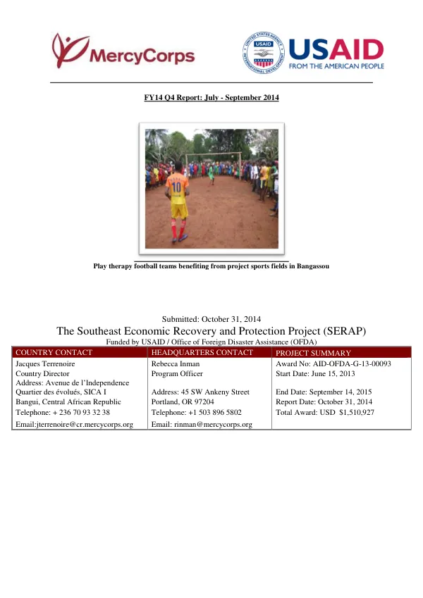 FY14 Q4 Report: July - September 2014