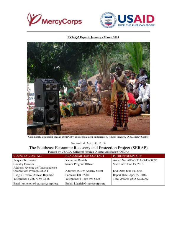 FY14 Q2 Report: January - March 2014