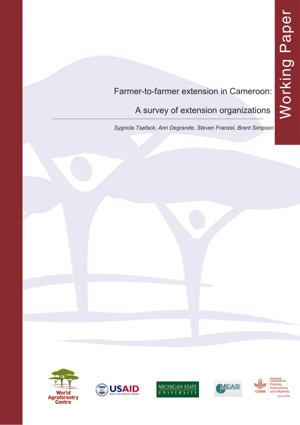 Farmer-to-farmer extension in Cameroon: A survey of extension organizations