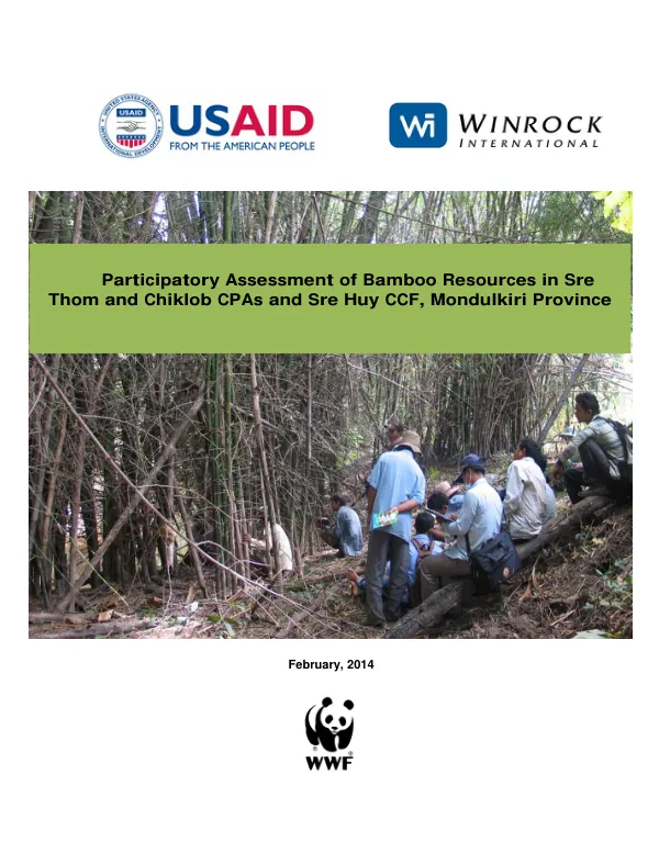 Participatory Assessment of Bamboo Resources in Mondulkiri Province