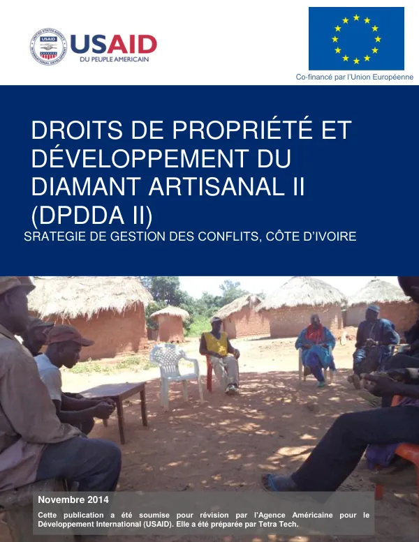 Droits de propriété et développement du diamant artisanal II (DPDDA II) Stratégie de gestion des conflits, Côte d'Ivoire