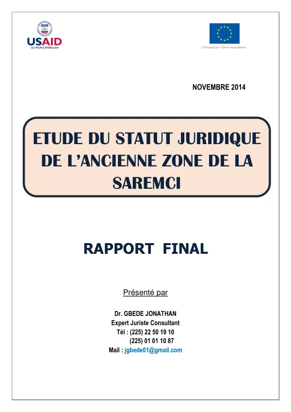 Rapport final SAREMCI