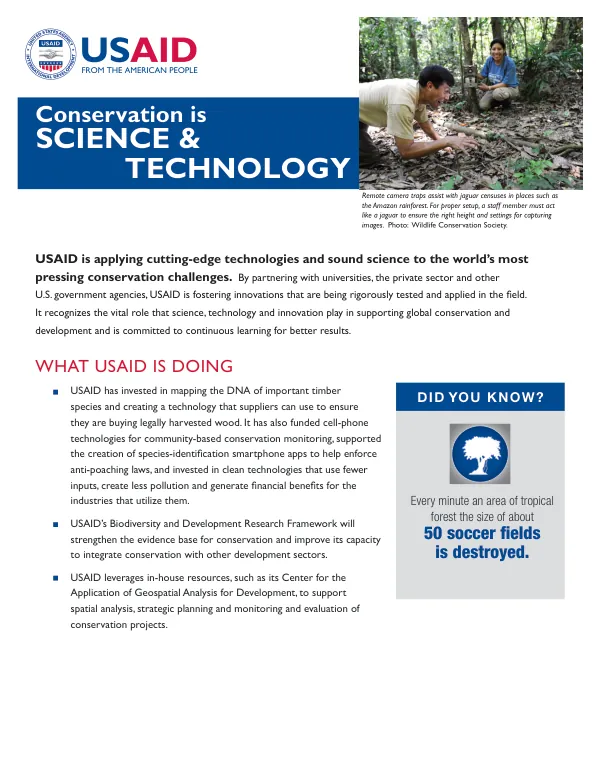 Leveraging Technology to Support Conservation and Development